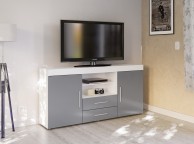 Birlea Edgeware 2 Door 2 Drawer Sideboard In White And Grey Thumbnail