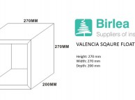 Birlea Valencia Mirrored Square Floating Shelf Thumbnail