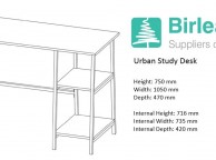 Birlea Urban Rustic Study Desk Thumbnail