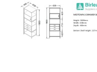 Birlea Midtown 3 Drawer Shelving Unit Thumbnail