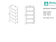 Birlea Midtown 5 Tier Bookcase Thumbnail