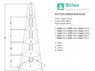 Birlea Dayton Corner Bookcase In Grey Thumbnail