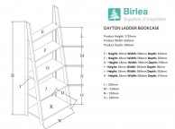 Birlea Dayton Ladder Bookcase In White Thumbnail