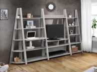 Birlea Dayton Ladder Bookcase In Grey Thumbnail