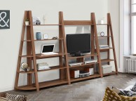 Birlea Dayton Ladder Bookcase In Walnut Thumbnail