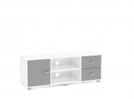 Birlea Covent TV Unit In White And Grey Thumbnail