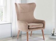 Birlea Bow Armchair In Beige Fabric Thumbnail