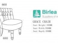 Birlea Grace Chair In Beige Fabric Thumbnail