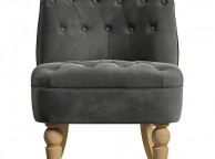 Birlea Grace Chair In Grey Velvet Fabric Thumbnail