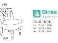 Birlea Grace Chair In Sapphire Fabric Thumbnail