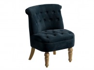 Birlea Grace Chair In Midnight Blue Fabric Thumbnail