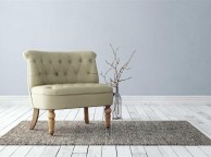 Birlea Grace Snuggle Chair In Beige Fabric Thumbnail