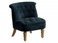 Birlea Grace Snuggle Chair In Midnight Blue Fabric Thumbnail