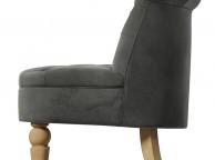 Birlea Grace Snuggle Chair In Grey Velvet Fabric Thumbnail