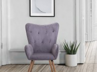 Birlea Willow Armchair In Grey Velvet Fabric Thumbnail