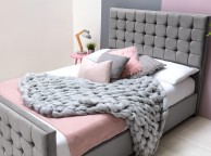 Sleep Design Dalkeith 4ft6 Double Grey Velvet Bed Frame Thumbnail