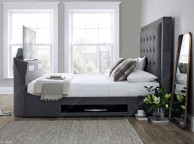 Kaydian Titan 5ft Kingsize Charcoal Grey Fabric Media Bed Thumbnail