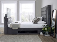 Kaydian Titan 6ft Super Kingsize Charcoal Grey Fabric Media Bed Thumbnail