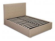 LPD Lucca Plus 4ft6 Double Beige Fabric Ottoman Bed Frame Thumbnail