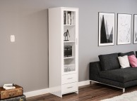 Birlea Edgeware Glass Door Cabinet In White Thumbnail