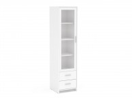 Birlea Edgeware Glass Door Cabinet In White Thumbnail