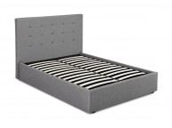 LPD Lucca Plus 4ft Small Double Grey Fabric Ottoman Bed Frame Thumbnail