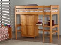 Birlea Cotswold Pine High Sleeper With Wardrobe Thumbnail