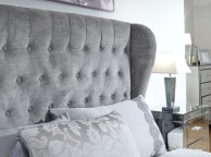 GFW Dakota 4ft6 Double Platinum Grey Upholstered Fabric Ottoman Bed Frame Thumbnail