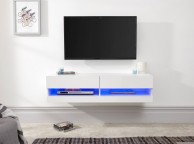 GFW Galicia White Gloss LED TV Unit 120cm Thumbnail