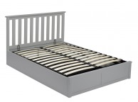 LPD Oxford 4ft6 Double Grey Wooden Ottoman Bed Frame Thumbnail