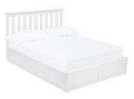 LPD Oxford 4ft6 Double White Wooden Ottoman Bed Frame Thumbnail