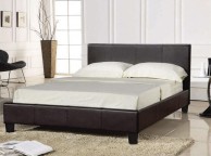 LPD Prado 3ft Single Brown Faux Leather Bed Frame Thumbnail