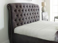 Flair Furnishings Lucinda 5ft Kingsize Silver Fabric Ottoman Bed Frame Thumbnail