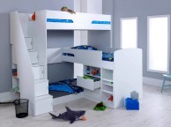 Flair Furnishings Oscar Triple Bunk Bed In White Thumbnail