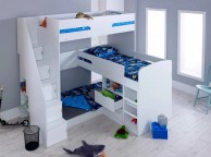 Flair Furnishings Oscar Triple Bunk Bed In White Thumbnail