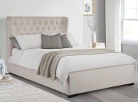 Julian Bowen Geneva 4ft6 Double Pearl Fabric Bed Frame Thumbnail