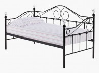 LPD Florence 3ft Single Black Metal Day Bed Frame Thumbnail