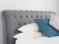 Birlea Opulence 4ft6 Double Grey Velvet Fabric Bed Frame Thumbnail