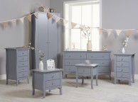 Birlea Paris 2 Drawer Bedside In Grey Thumbnail