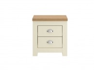 Birlea Winchester 2 Drawer Bedside In Cream And Oak Thumbnail