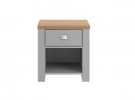 Birlea Winchester 1 Drawer Lamp Table In Grey And Oak Thumbnail