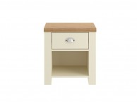 Birlea Winchester 1 Drawer Lamp Table In Cream And Oak Thumbnail