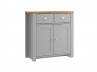 Birlea Winchester 2 Door 2 Drawer Sideboard In Grey And Oak Thumbnail