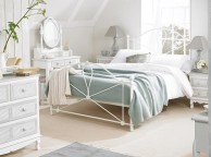 LPD Bronte 5ft Kingsize White Metal Bed Frame Thumbnail