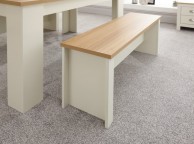 GFW Lancaster 120cm Dining Table with Benches in Cream Thumbnail