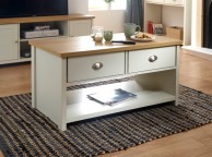 GFW Lancaster 2 Drawer Coffee Table in Cream Thumbnail