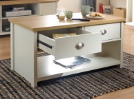 GFW Lancaster 2 Drawer Coffee Table in Cream Thumbnail