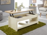 GFW Lancaster Lift Up Coffee Table in Cream Thumbnail