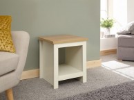 GFW Lancaster Side Table with Shelf in Cream Thumbnail