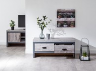 GFW Boston 2 Drawer Coffee Table in Grey Thumbnail